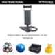 Strauss 29x11x10cm Plastic Black Inflatables Hand Air Pump with 3 Nozzle Hose, ST-2764