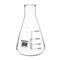 ABGIL 1000ml Borosilicate Glass Conical Erlenmeyer Narrow Mouth Conical Flask, ABG1488