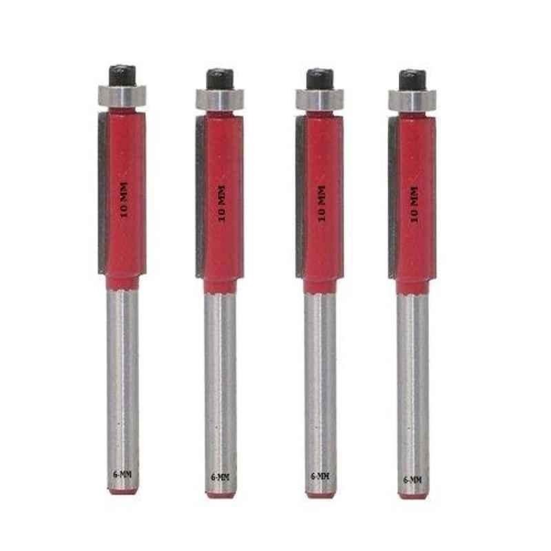 Lieutenant 10mm Dia. Flush Trim Router Bit, Shank Diameter: 6mm (Pack of 4)