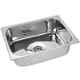 Prestige 24x18x10 inch Stainless Steel Chrome Finish Square Bowl Kitchen Sink