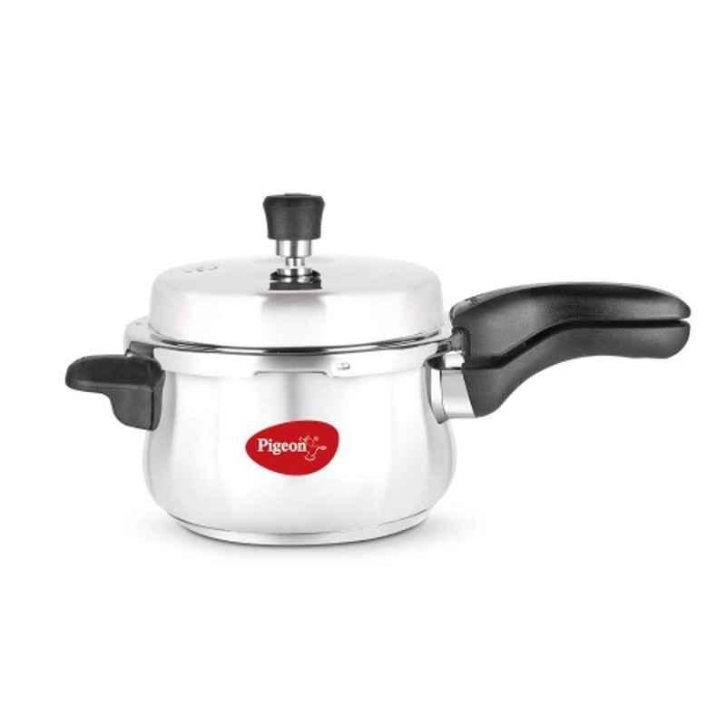 Pigeon 3L Stainless Steel Silver Induction Base Pressure Cooker with Outer Lid by Stovekraft, 14501