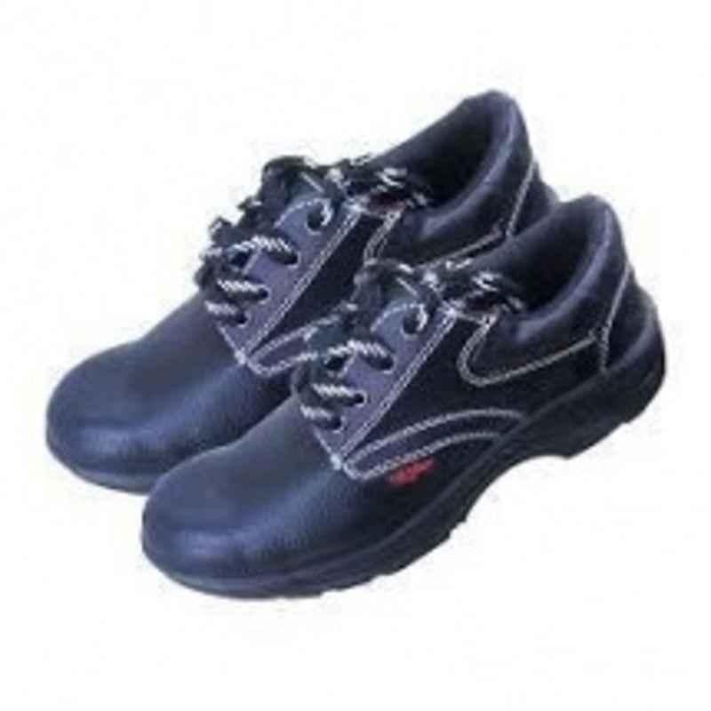 Shakti Rider Steel Toe Black Work Safety Shoes, Size: 9