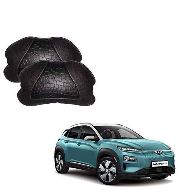 Kozdiko 2 Pcs Black Car Neck Rest Pillow Cushion Set for Hyundai Kona Electric