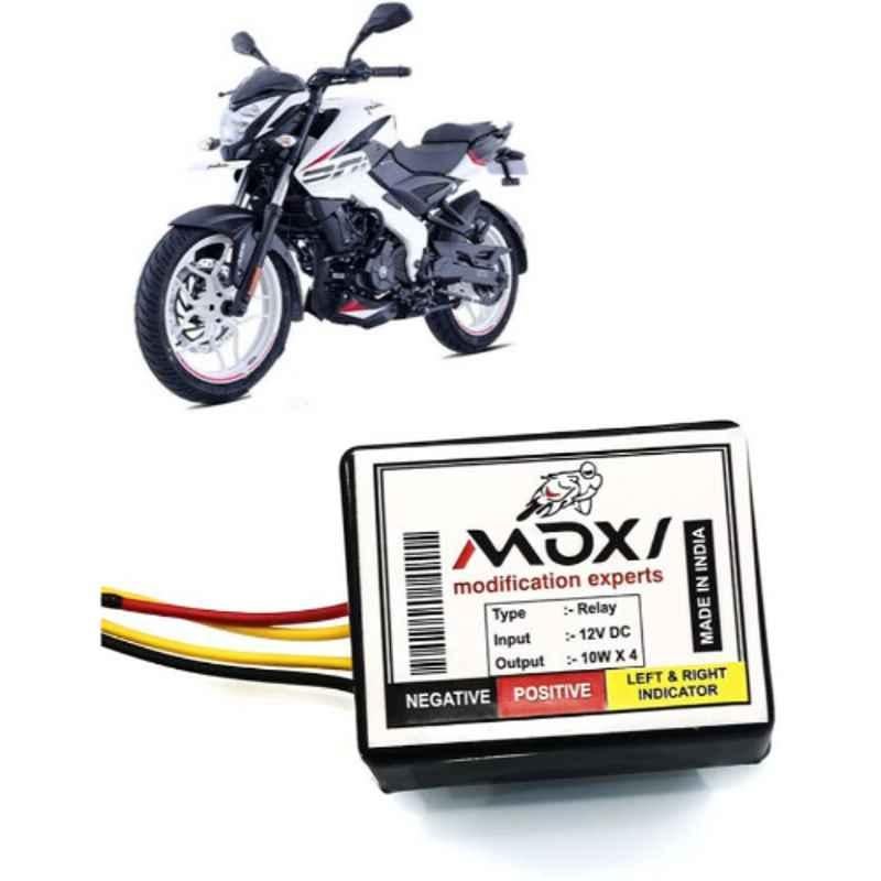 Auto Pearl 12V Black Front & Rear Flasher Indicator Light for Bajaj Pulsar RS 200