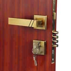 Handle Waala Rose Sierra Stainless Steel Antique Brass Finish Both Side Key Mortise Door Lock Set
