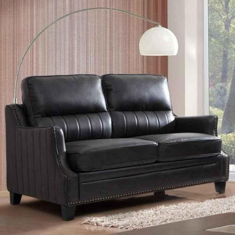 Evok Dark Grey Arden Leatherette 2 Seater Sofa, FLIL2SALMTGY68026I