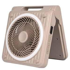 Gigawatts HGN1120 1000mAh Beige Portable LED Solar Fan with Rechargeable Battery & 5 Speed Settings, Sweep: 7 inch