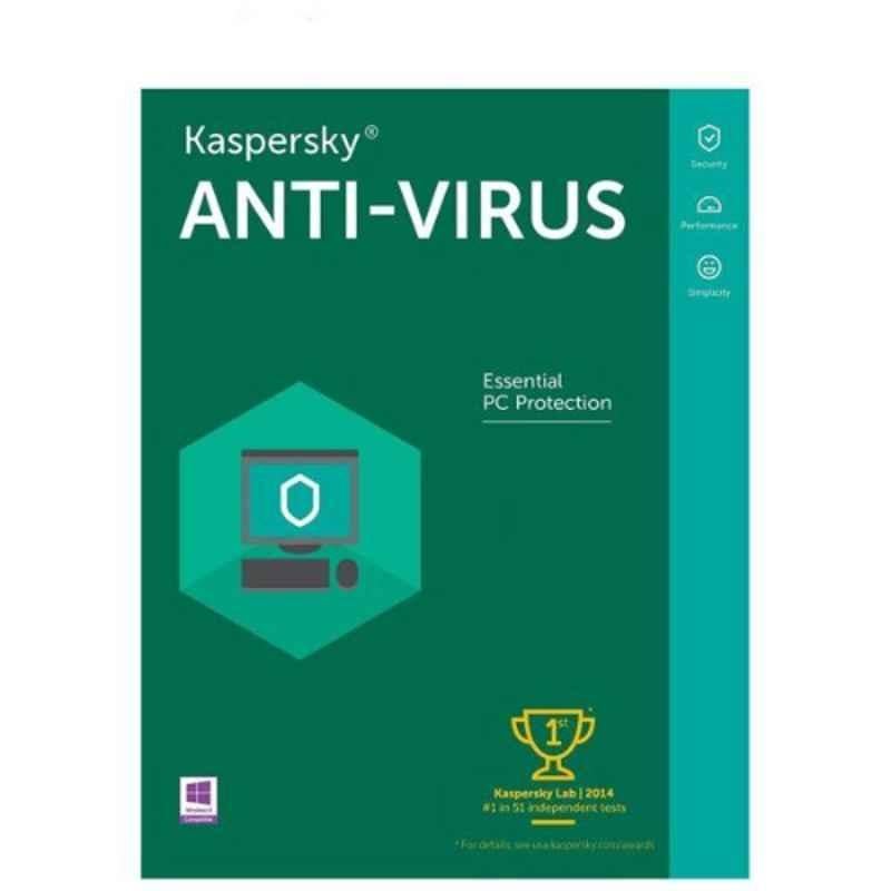 Kaspersky 2 User 2018 Anti Virus, KAV2PCRT2018