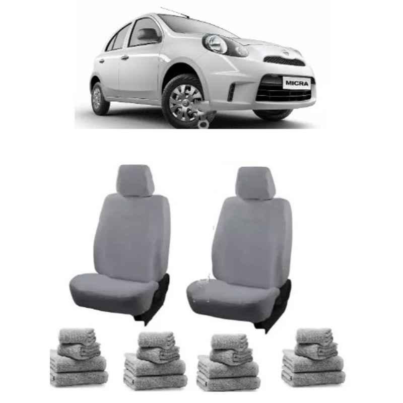 Oscar Grey Aut-Sn-4394 Towel 1 Pcs\\Set Nissan Micra Car Seat Cover