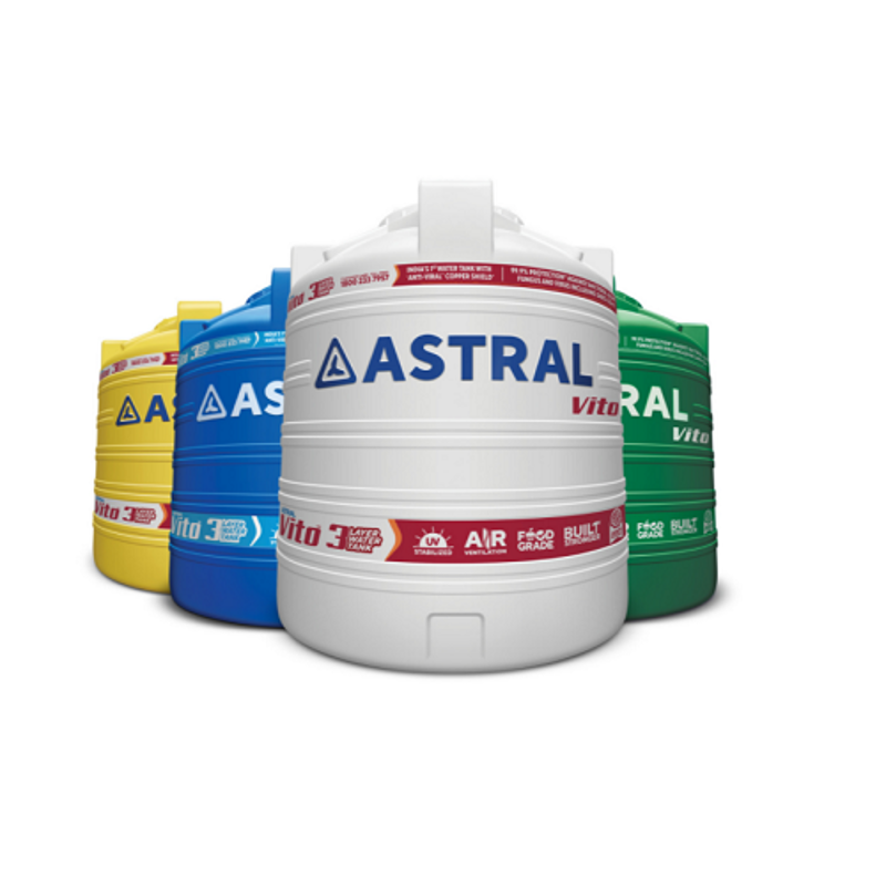 Astral Vito 750L Assorted 3 Layer Anti-Viral Copper Shield Water Storage Tank, M832303
