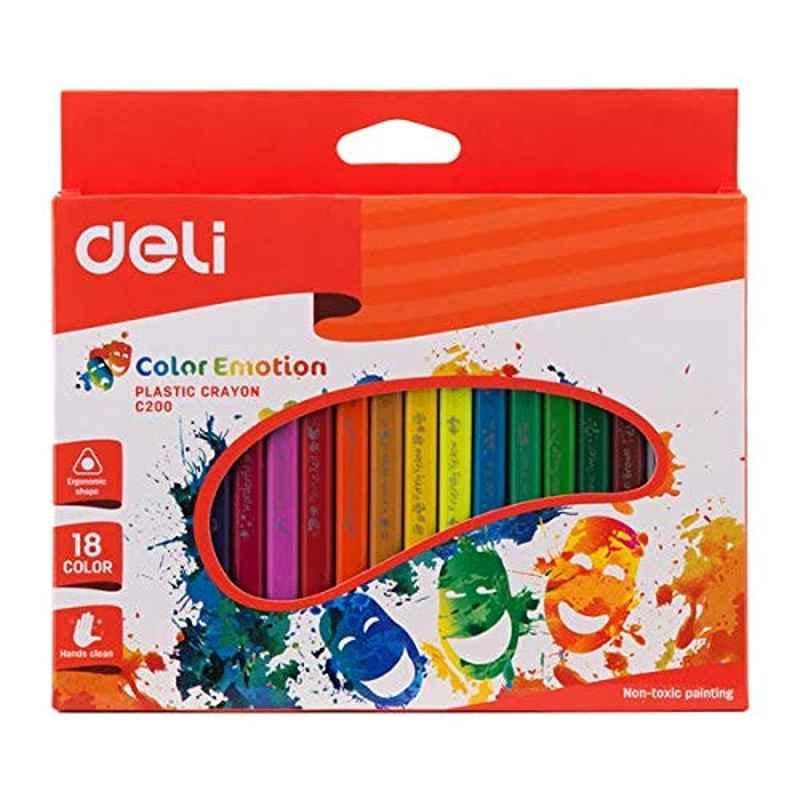 Deli 18 Pcs PP Oil Pastel Crayon Colour Set