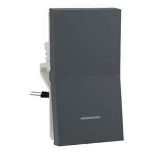 Schneider Electric Unica Pure 16A 1 Way Polycarbonate Grey Switch with Indicator, UNS161SWL1M_GY