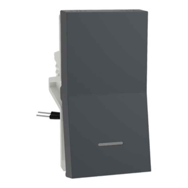 Schneider Electric Unica Pure 16A 1 Way Polycarbonate Grey Switch with Indicator, UNS161SWL1M_GY
