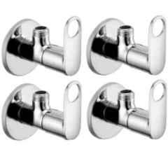 Senkiddpro Prime Stainless Steel Chrome Finish Wall Mounted Angle Cock (Pack of 4)