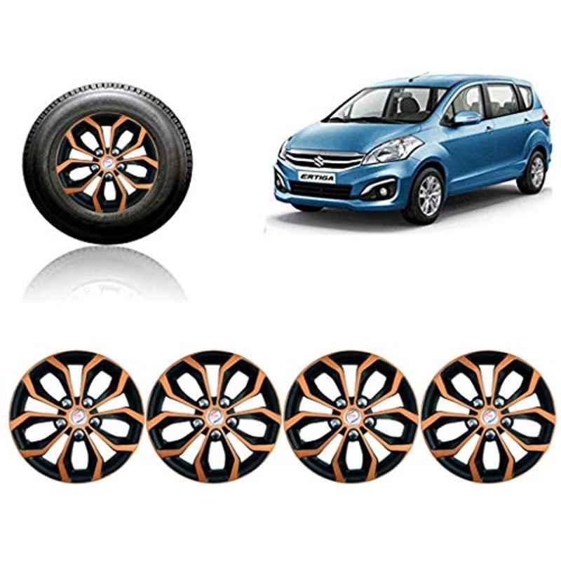 Auto Pearl 4 Pcs 15 inch ABS Black & Copper Car Wheel Cover Set for Maruti Suzuki Ertiga Type 2