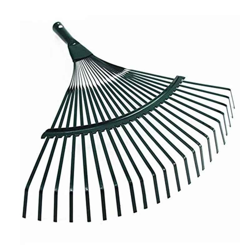 Ysyde Metal Garden Rake, 22 Toothed Shrub Rake, Lightweight, Durable Garden Tool, For Raking Leaves Loosening And Leveling Mulch
