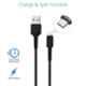 Portronics Konnect Star 2.4A Blue 1.2m Micro USB Cable, POR-227