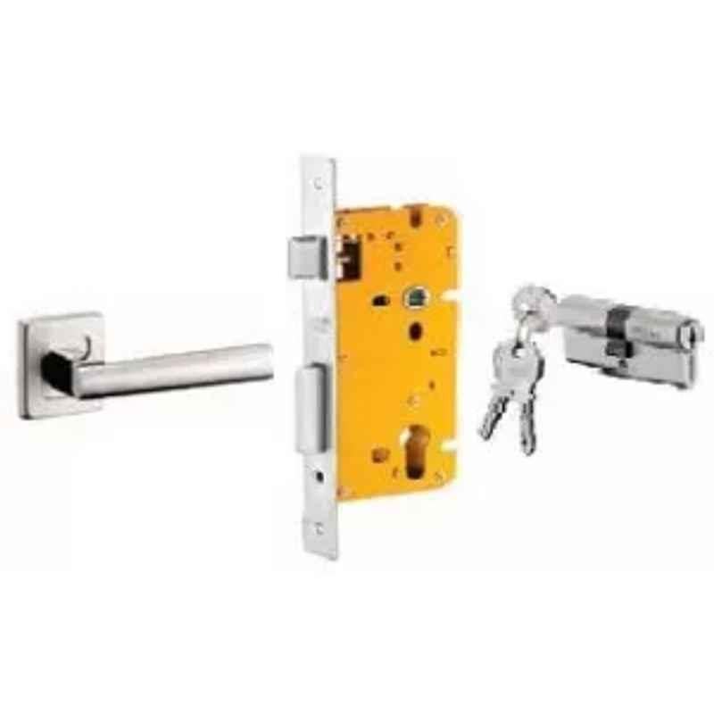 Dorset ML Series Cara 60mm Stainless Steel Silver Chrome Finish Door Handle Lock Set with Both Side Key Cylinder, ML CAR OR