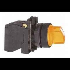 Schneider Electric Harmony XB5 24V 1 NO Green 2 Position Stay Put Illuminated Selector Switch, XB5AK123B1N