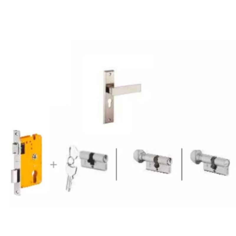 Dorset Elina HL ELN 8 inch Zinc SC Finish Lock Set with Both 70mm Side Key Cylinder