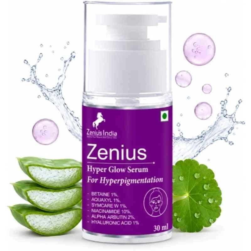 Zenius India 30ml Hyper Glow Serum with 1% Betaine, 1% Aquaxyl, Symcare W, 10% Niacinamide, 2% Alpha Arbutin & 1% Hyaluronic Acid for Hyperpigmentation