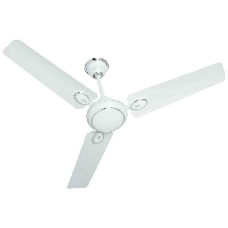 Havells Enticer 1200mm Pearl White Chrome Ceiling Fan, FHCENSTPWH48