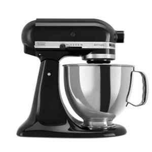 Kitchenaid 300W 4.8L Onyx Black 10 Speed Classic Tilt Head Artisan Design Stand Mixer, 5KSM150PSDOB