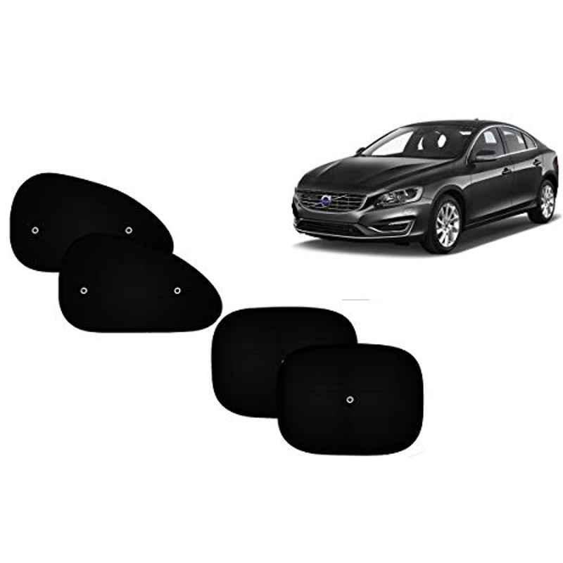 Auto Pearl 4 Pcs PVC & Mesh Black Window Side Sun Shade Set for Volvo S60