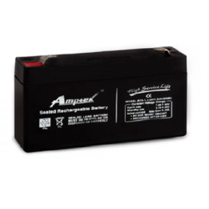 Amptek/Sunka : 6 Volt 10 Amp Rechargeable Sealed Lead Acid Battery