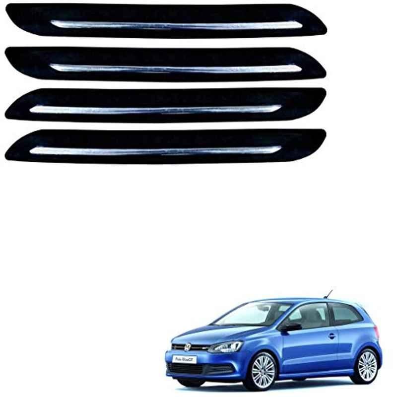 Kozdiko 4 Pcs Single Chrome Bumper Protector Set for Volkswagen Polo GT