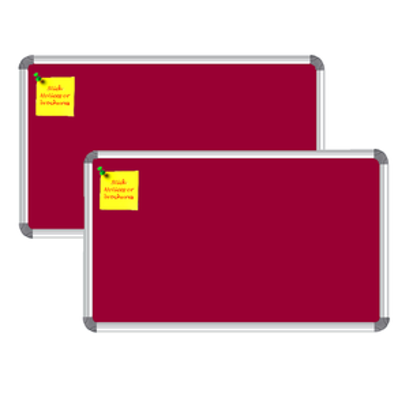 Nechams Notice Board Deluxe Combo Pack of 2 units Color Maroon NBMRN21UF2PK