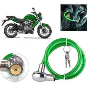 Auto Pearl PVC & Plastic Green Heavy Duty Cable Lock for TNT 300, 019