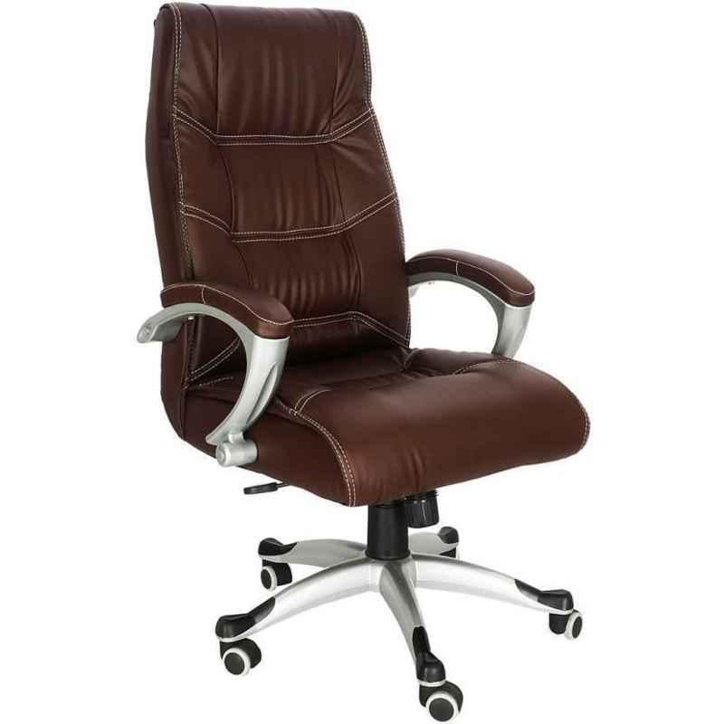 Mezonite High Back Leatherette Brown Office Executive Chair (Pack of 2)