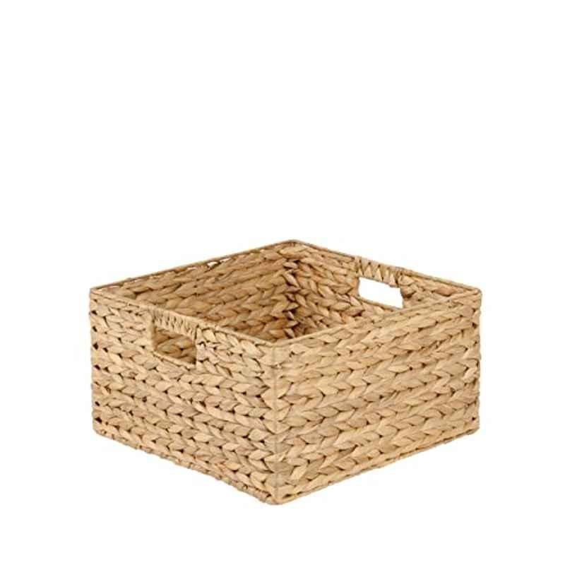 Homesmiths 38x38x20.3cm Water Hyacinth Basket with Iron Frame, 53314