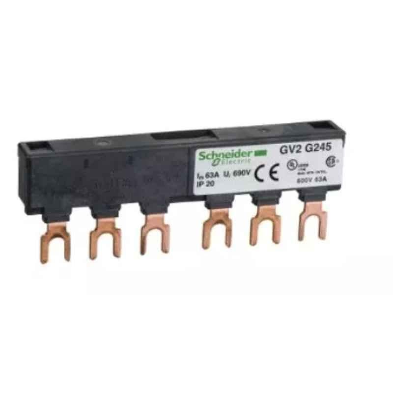 Schneider Electric 2 Tap Offs Busbar Gv2 63A 45Mm Pitch, GV2G245