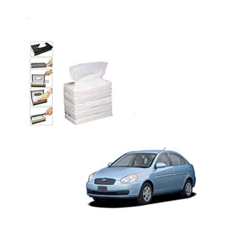 Kozdiko 100 Pulls Dispenser Box Refiller Tissue Paper with 200 Sheets for Hyundai Old Verna (Pack of 5)