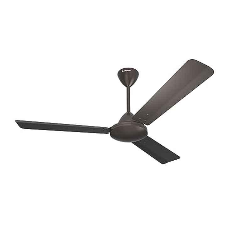 Crompton Jura Prime 55W 370rpm Bakers Brown 3 Blade Ceiling Fan, CFHSJURPM48BBRAD1S, Sweep: 1200 mm
