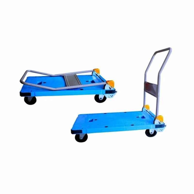 Gazelle GPT150 710x640mm Blue Platform Trolley with Foldable Handle