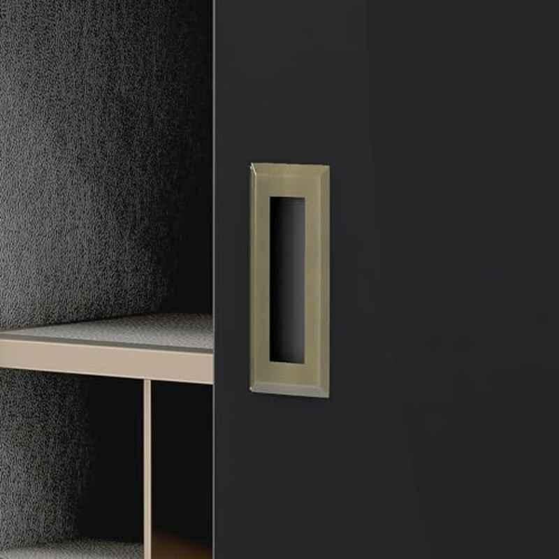Plantex 96mm Zinc Antique Brass Concealed Handle for Sliding Door, Wardrobe & Kitchen Cabinet- APS-DTC-3900-BA-96MM-CONCELD-HANDLE-PK1