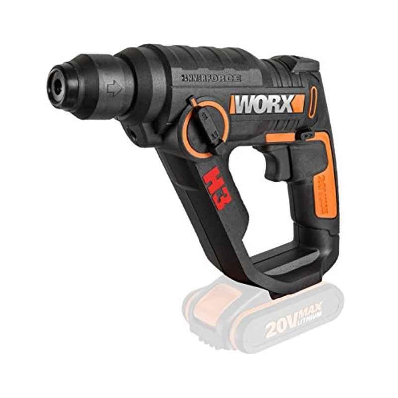 Worx 20V H3 3 In 1 Rotary Hammer, 1.2J, Bare Tool, Color Box, No Battery And Charger Included, Wx390.9