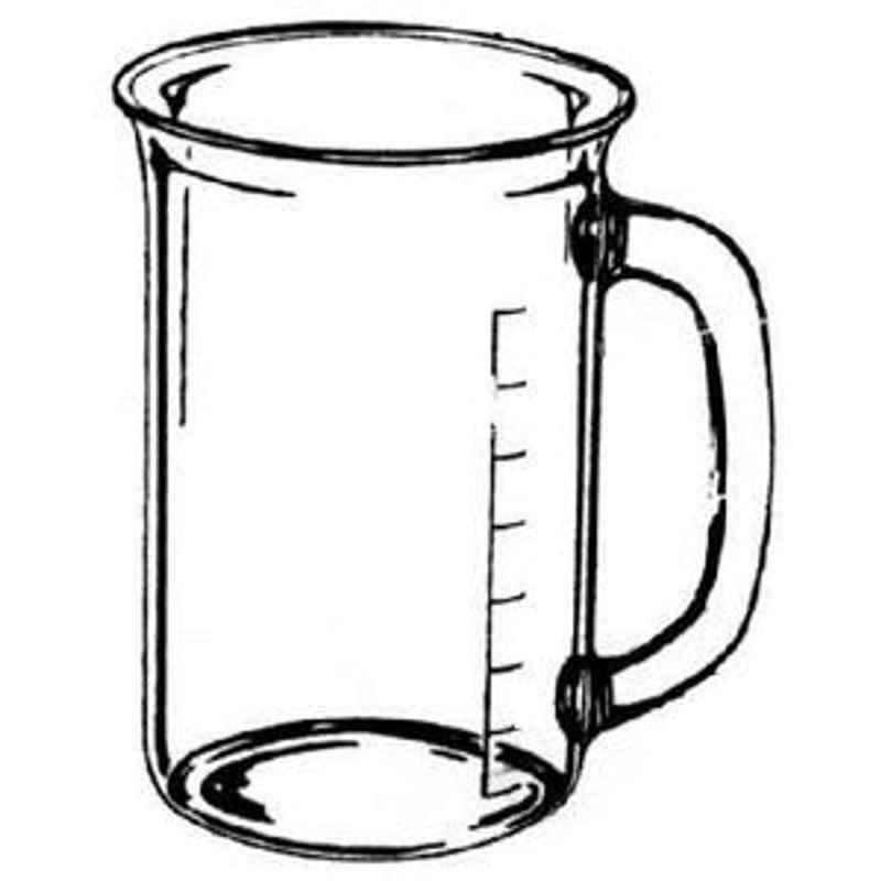 Tarsons 431060 Polypropylene 500 ml Measuring Beaker With Handle
