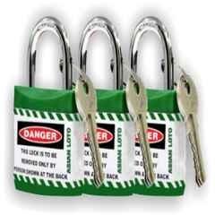 Asian Loto Green Regular Shackle Jacket Padlock, ALC-LPR-GGG (Pack of 3)