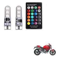 Buy Kozdiko 2 Pcs T10 LED RGB Bike Interior Fancy Parking Remote Control Light Set for Ducati Multisyrada Online At Price 314
