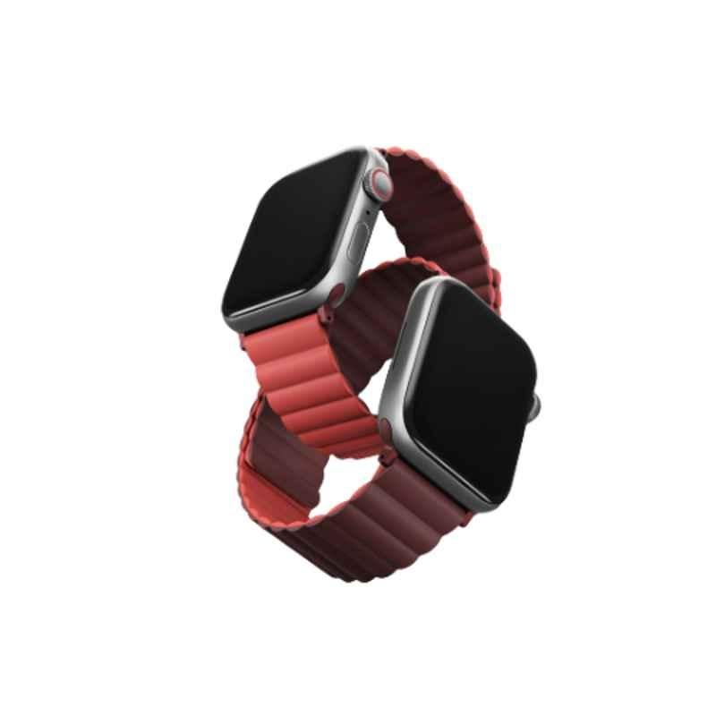 Uniq Revix Silicone Burgundy Reversible Magnetic Strap for Apple Watch 41, 40 & 38mm