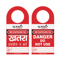 Lukko Safety Danger Do Not Use Red Scaffolding Tag, LS-T71