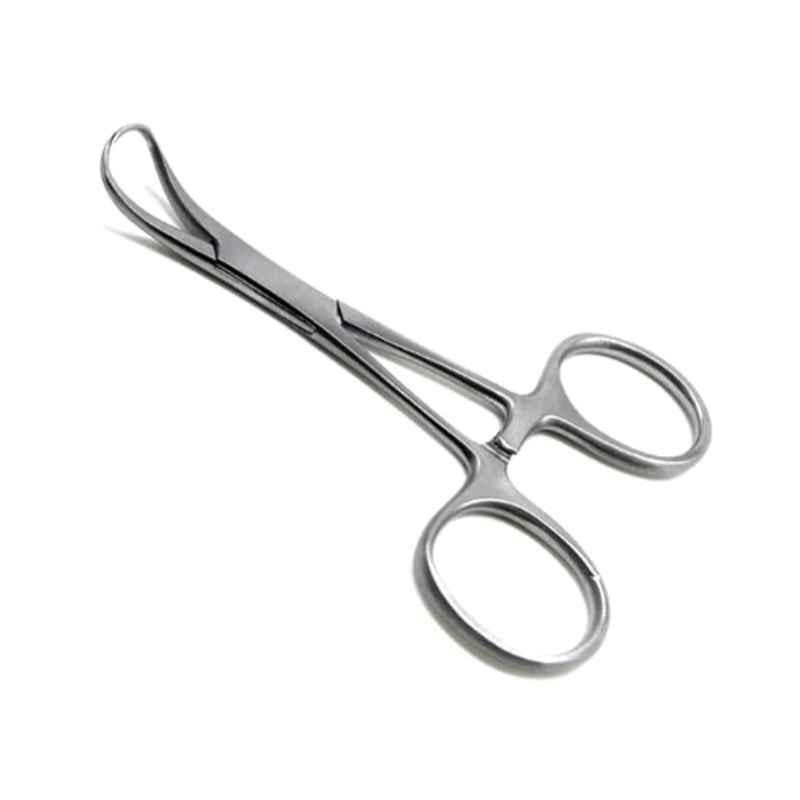 Forgesy 5 inch Stainless Steel Silver Curved Backhaus Towel Clamp Forceps, AR407