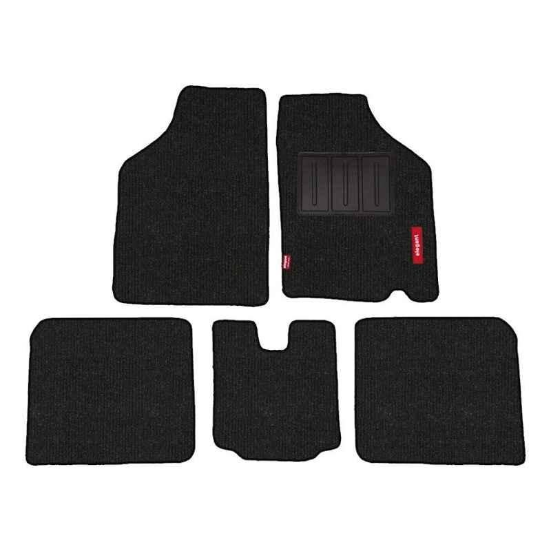 Elegant Carry 5 Pcs Polypropylene Black Car Floor Mat Set for Maruti Suzuki WagonR (2010-2015)