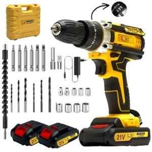 XLNT 28 Pcs 1750rpm 21V Lithium-Ion Cordless Impact Drill Set, XTCIDK97