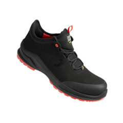 Safety Jogger Modulo Microfiber Nano Carbon Toe Black & Red Washable Safety Shoes with PU Sole, Size: 7
