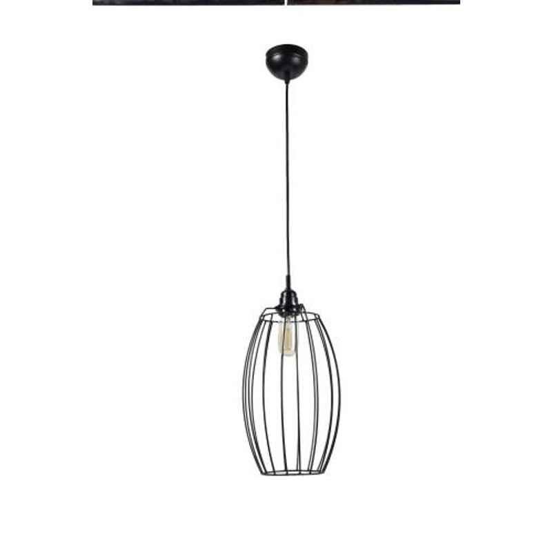 Buy Tucasa Iron Metal Wire Pendent Light with Black Shade, HG-25